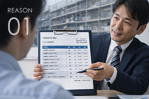 中間マージンを省いた直接施工